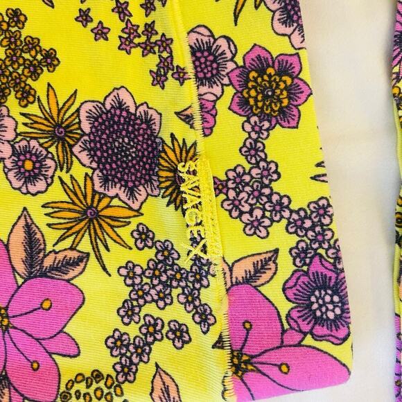 Savage Fenty Women’s Pajama Intimates Set Yellow Floral Set Size XL - Picture 4 of 7